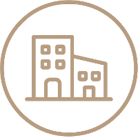 Ícone de espaços comerciais e industriais