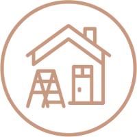 Ícone de remodelação de exteriores